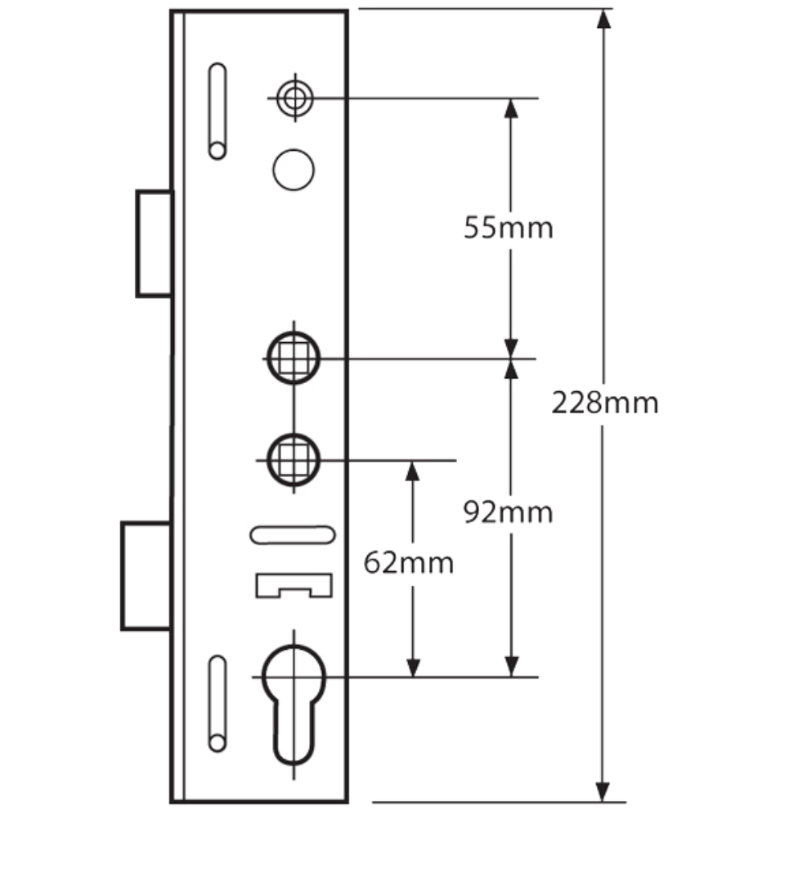 — Gearbox Lockmaster Type Lever Operated Latch Deadbolt Twin Spindle 3592 G11 2